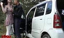 fabulous noisy chap bangs brown-haired hottie from behind