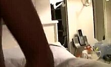 Wow, Check This Astonishing Chick Sucking on Her Brown Sofa!