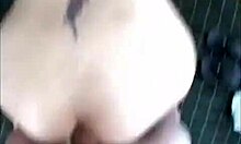 Girlfriend bends over desk. Teasing anal creampie with assfucking.