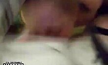 gal with tears in her eyes gives nice blowjob