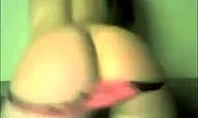 Alluring brunette gf strips lingerie for intense webcam dance