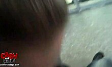 Outdoor gf homemade video with naughty couple giving handjob