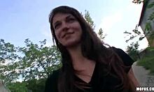 Teeny exgf hooks up with kinky photographer for cash sex. Does she suck his shaved pussy outdoors?