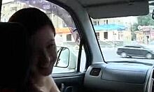 fabulous noisy chap bangs brown-haired hottie from behind