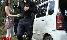 fabulous noisy chap bangs brown-haired hottie from behind