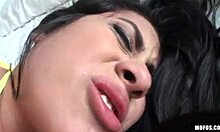 Proud brunette shows off her sexy bootie, letting me finger it outdoors in doggystyle pov with oiled bikini and natural tits