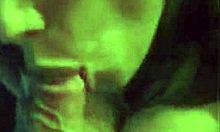 Lively teen on her knees sucking cock