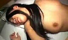 hairy oriental chick screaming loud in wild hardcore