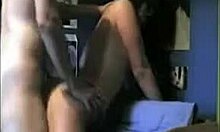 Gorgeous brunette amateur in thong gets her pussy slammed hard!