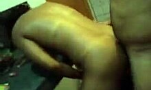 a tanned indian couple shares intimate homemade moments together