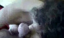 chick licks the tip of my cock like it's candy