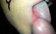 Super cute emo teen deepthroats