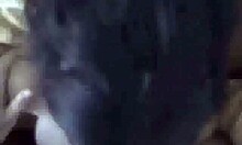 chick licks the tip of my cock like it's candy