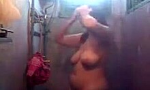 i'm watchin this sexy indian babe latherin her curvy chubby body in the shower, those big wet tits bouncin