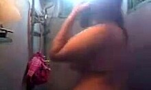 i'm watchin this sexy indian babe latherin her curvy chubby body in the shower, those big wet tits bouncin
