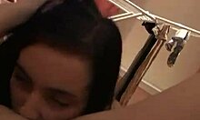 Skinny brunette amateur enjoys a relaxing oral session with another chick