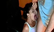 busty milf sucking hard cock in amateur oral