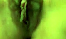 I'm seein this hot brunette slut jerkin her man's cock till it blows all over her big tits!