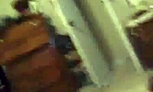 pretty horny lesbians making out on big blue bed