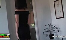 rakish whore closes eyes during fellatio