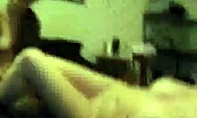 pretty horny lesbians making out on big blue bed