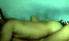 Indian amateur girlfriend with natural tits gets big cock in tight pussy on bed.