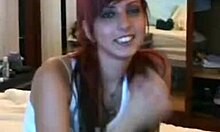 Smiley Redhead Posing Naked on All Fours