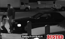 Brave Little 18+ Slut Masters Deep Throat in Public Parking