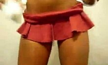 Sweet Gf Dancing In Miniskirt With Tiny Butt