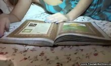 Inexperienced teen girlfriend sucks hard penis before getting fucked