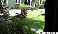 Gal rides and sucks cock in doggystyle