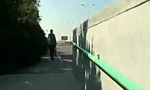 Crazy amateur couple exposing tits outdoors 😍