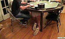 Horny bimbos get fucked hard on poker night