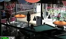 Skilled bloke performs oral on seductive babe in lingerie, ending with facial.