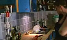 big tits wife gets plowed over in the kitchen by amateur