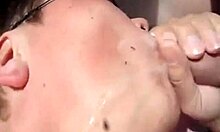 aged skillful whore gets massive facial cumshot 😈