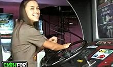 Skilled bloke performs oral on seductive babe in lingerie, ending with facial.