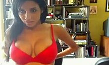 Naked Brunette Bimbo Masturbates With Pink Dildo In Office