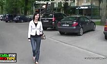 rakish whore closes eyes during fellatio