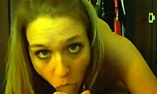 young chick sucking monstrous dong in pov blowjob