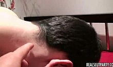 What a night! College party turned into a wild group sex adventure with doggystyle and blowjobs 😜