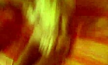 sexy blonde babe with piercing gives her man a footjob on her shaved pussy