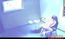 Bitch Caught Masturbating on Bar Floor