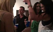 What a night! College party turned into a wild group sex adventure with doggystyle and blowjobs 😜