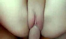 Playful brunette girlfriend masturbates on bed