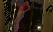 she installed a strip pole and made a video trying it out