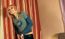 Blonde Teen 18+ Sucks Cock, Fingers Shaved Pussy, Gets Fucked Hard