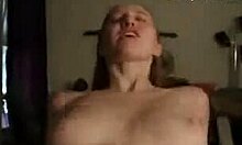 pierced redhead teen sucks cock and rides bloke hard!