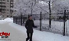 Tall girlfriend feels deep drilling in sauna