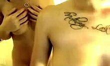 Cheerful Oriental Cuties Enjoy Dildo Play on White Bed